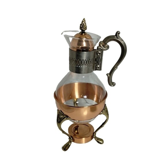 Towle Other - Vintage Leonard by Towle Copper and Brass Carafe Warmer Uses Candle No. 1923